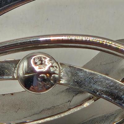 LOT 548: Art Deco Silver Toned & Black Enamel Bar Brooch, Silver Toned & Pearl Like Brooch, & Small Lapel Pin Box