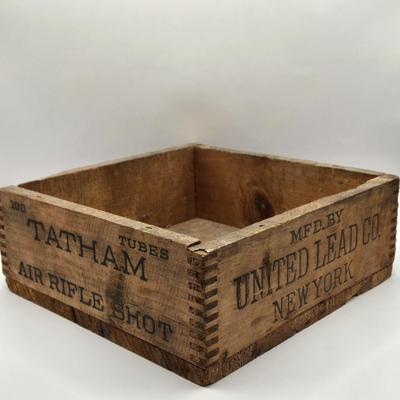 LOT 551: United Lead Co. Wooden Box, Small Train Case, Glass Jar, Victorian Pencil Box, Beaded American Indian Band, With Box of Extra...