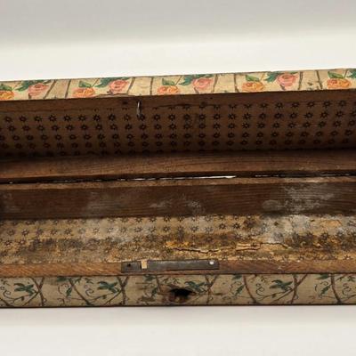 LOT 551: United Lead Co. Wooden Box, Small Train Case, Glass Jar, Victorian Pencil Box, Beaded American Indian Band, With Box of Extra...