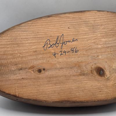 LOT 552: Carved Wooden Duck, Duck Planter, & Upland Game Restoration Book
