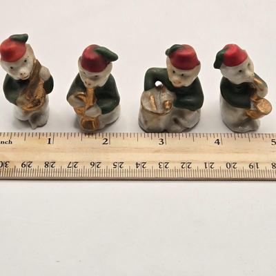 LOT 553: Miniatures of All Sorts, Including Musical Instrument Playing Monkeys, Salt & Pepper Shakers, Vase, Pitcher, & Kodak...
