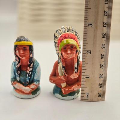 LOT 553: Miniatures of All Sorts, Including Musical Instrument Playing Monkeys, Salt & Pepper Shakers, Vase, Pitcher, & Kodak...
