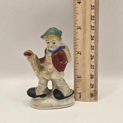 LOT 553: Miniatures of All Sorts, Including Musical Instrument Playing Monkeys, Salt & Pepper Shakers, Vase, Pitcher, & Kodak...