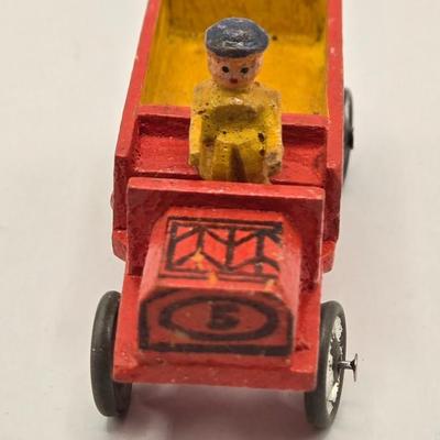 LOT 554: Miniature Wooden Train, Trucks, & Wooden Stamper Set