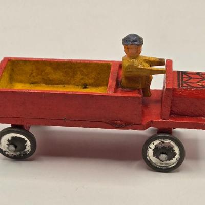 LOT 554: Miniature Wooden Train, Trucks, & Wooden Stamper Set