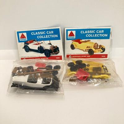 LOT 557: Coastal Ertl Die Cast Coin Bank, Citgo Patches and Vintage Classic Car Collection Models