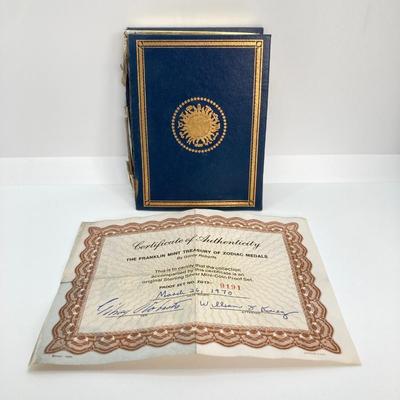 LOT 558: The Franklin Mint Treasury of Zodiac Medals - Sterling Silver Mini Coin Proof Set