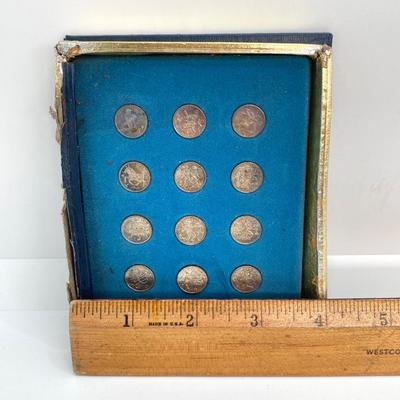 LOT 558: The Franklin Mint Treasury of Zodiac Medals - Sterling Silver Mini Coin Proof Set