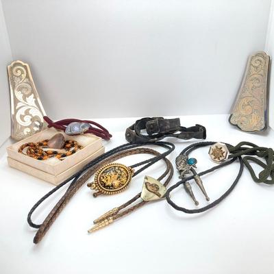 LOT 561: Vintage Decorative Bolero Ties, Accessories and More