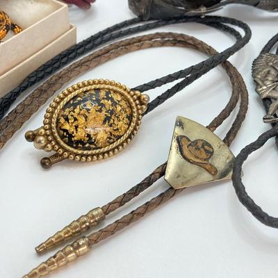 LOT 561: Vintage Decorative Bolero Ties, Accessories and More