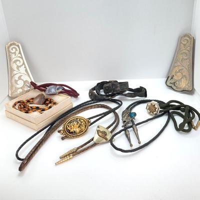 LOT 561: Vintage Decorative Bolero Ties, Accessories and More