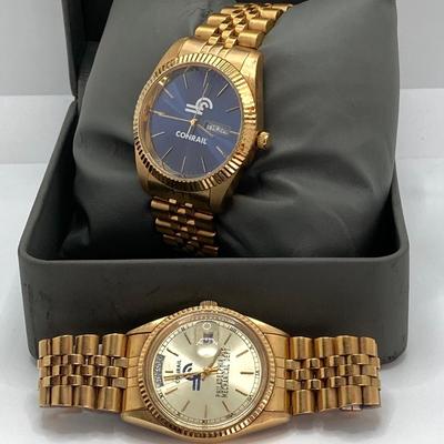 LOT 565: Pair of Vintage Conrail Calendar Watches - Helbros and More