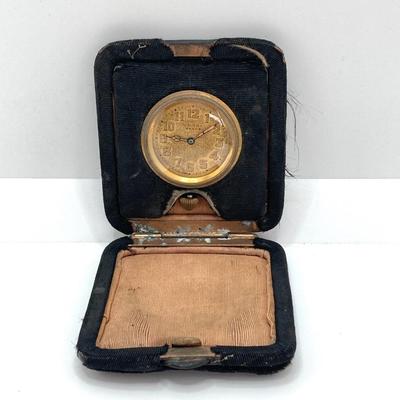 LOT 567: Antique / Vintage Krahl Pocket / Travel Fold Up Watch