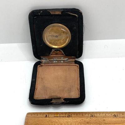 LOT 567: Antique / Vintage Krahl Pocket / Travel Fold Up Watch