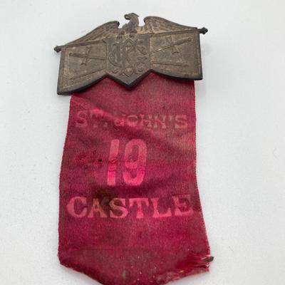 LOT 570: Antique Medals - St. John's 19 Castle, DeMolay Knight's and New Jersey State Grange