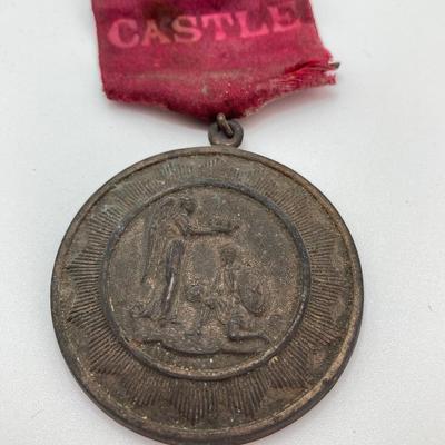 LOT 570: Antique Medals - St. John's 19 Castle, DeMolay Knight's and New Jersey State Grange