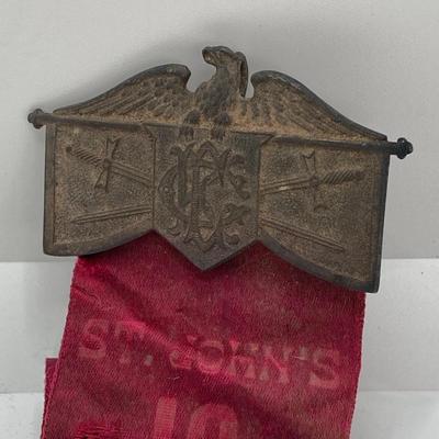 LOT 570: Antique Medals - St. John's 19 Castle, DeMolay Knight's and New Jersey State Grange