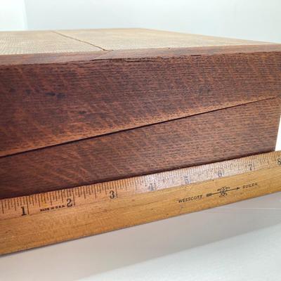 LOT 574: Vintage Wooden Jewelry Box with Collection of Cuff Links and Tie Tacs