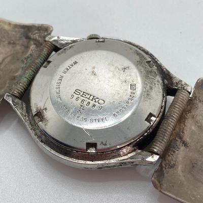 LOT 580: Two Vintage Watches (Seiko and Timex) with Artisan Crafted Bands