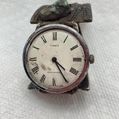 LOT 580: Two Vintage Watches (Seiko and Timex) with Artisan Crafted Bands