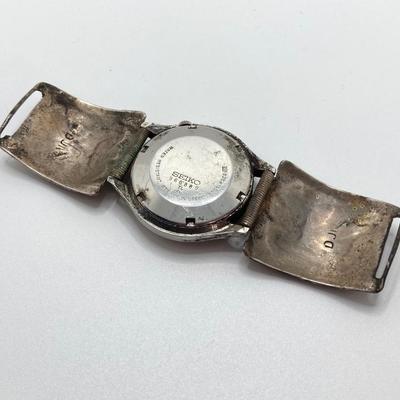 LOT 580: Two Vintage Watches (Seiko and Timex) with Artisan Crafted Bands