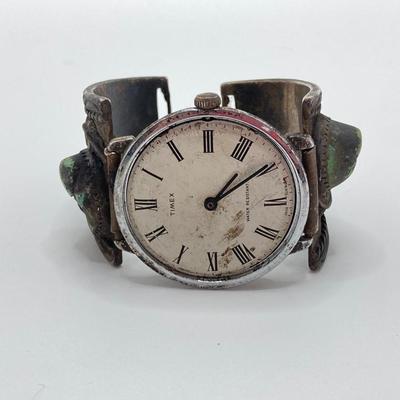 LOT 580: Two Vintage Watches (Seiko and Timex) with Artisan Crafted Bands