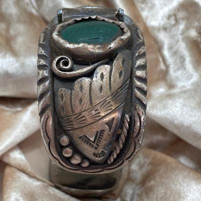 LOT 581: Lorus Quartz Watch with Artisan Crafted Cuff Band