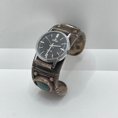 LOT 581: Lorus Quartz Watch with Artisan Crafted Cuff Band