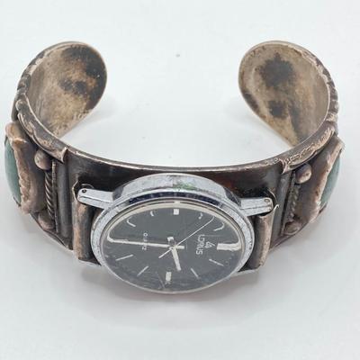 LOT 581: Lorus Quartz Watch with Artisan Crafted Cuff Band