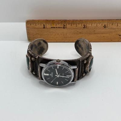 LOT 581: Lorus Quartz Watch with Artisan Crafted Cuff Band