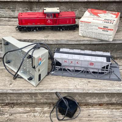 LOT 583: Vintage Trains and Accessories - Jumbo LGB 50101 Transformer, Locomotive, MRC Trainpower 6200 and More