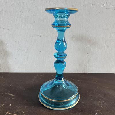 LOT 589: MCM Vtg Bo Svensk HB Sweden 4 Light Candelabra, Baret Ware, Made in England Canton Compote, Pair of Smokey Glass Tumblers...
