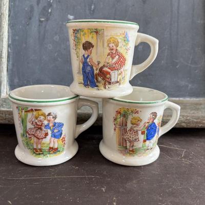 LOT 590: Slate Chalkboard, Warwick Child's Baby Mugs, Crayola Crayons, Bradley Kindergarten Cutting Paper