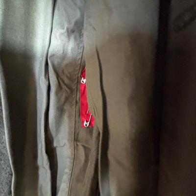 LOT 593: Military Issued Clothing: Officers Shirt, Uniform Jacket & Trousers & Trench Coat