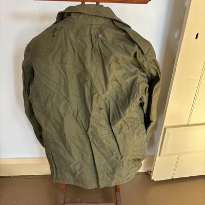 LOT 594: Military Issued Coat, Long John Thermal Shirts/Pants, Gloves along with Leather Mittens