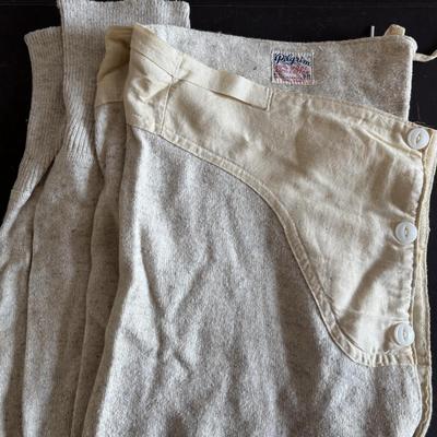 LOT 594: Military Issued Coat, Long John Thermal Shirts/Pants, Gloves along with Leather Mittens