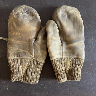 LOT 594: Military Issued Coat, Long John Thermal Shirts/Pants, Gloves along with Leather Mittens