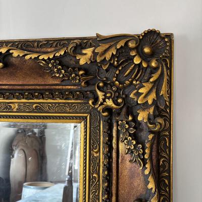 LOT 596: Very Large Ornate Framed Mirror (52" x 64")