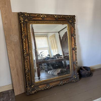 LOT 596: Very Large Ornate Framed Mirror (52" x 64")