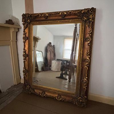 LOT 596: Very Large Ornate Framed Mirror (52" x 64")