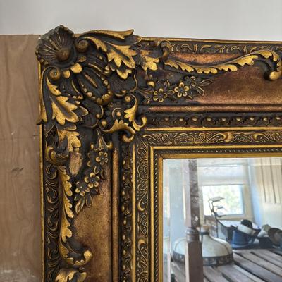 LOT 596: Very Large Ornate Framed Mirror (52" x 64")