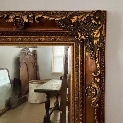 LOT 596: Very Large Ornate Framed Mirror (52" x 64")