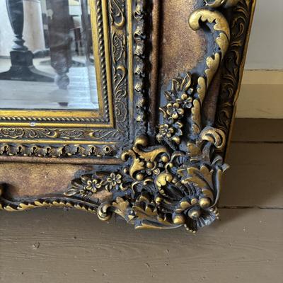 LOT 596: Very Large Ornate Framed Mirror (52" x 64")