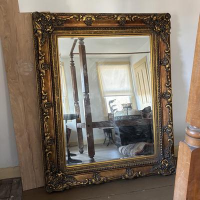 LOT 596: Very Large Ornate Framed Mirror (52" x 64")