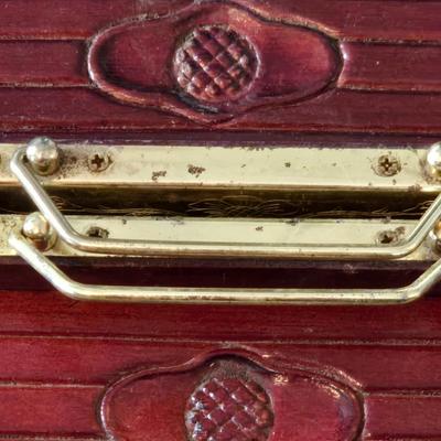 LOT 597: Vintage Carved Wooden Japanese Folding Chess Set