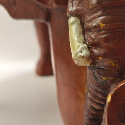LOT 599: Toscano Maharajah Elephants Upholstered & Leopard Tapestry