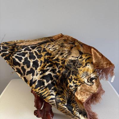 LOT 599: Toscano Maharajah Elephants Upholstered & Leopard Tapestry