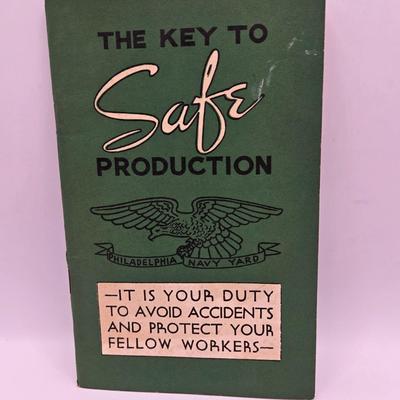 LOT 602: Antique Miner's Helmet, 1945 William Piper Flight Manuel, Philadelphia Navy Yard Safety Handbook, Profit sharing Redemption...