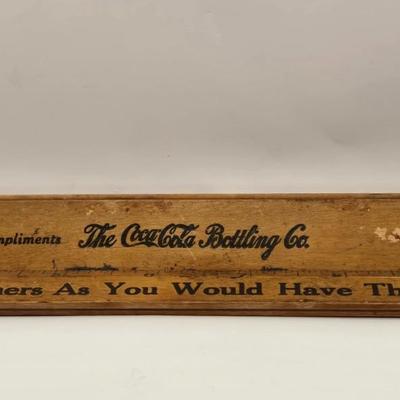 LOT 603: Have a Coke and a Smile; Vintage Coca Cola Rulers, Pencils, Bottles, Train Car Carrier, Bottle Opener, & Box of Ajax Bottlecaps