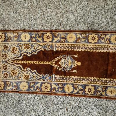 LOT 607: Antique Spanish Dancing Music Velour Colosseum Towers Wall Art Tapestry & Prayer Rug/Wall Art Tapestry
